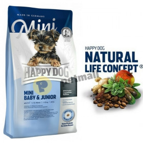 Happy Dog Fit & Vital Mini Puppy - пълноценна суха храна с пилешко, агнешко и морска риба, за мини кучета и малки породи до 10 кг., подходяща за възраст от 1 до 12 месеца