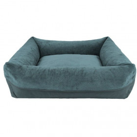 Луксозно кучешко легло CAZO Bed Harmony Turquoise с дамаска от еко кожа в цвят тюркоаз