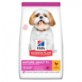 Hill's Science Plan Small & Mini Mature 7+ с пилешко - Пълноценна суха храна за дребни и миниатюрни породи кучета в напреднала възраст, над 7 години