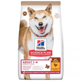 Hill’s Science Plan Adult NO GRAIN Medium – Пълноценна суха храна за кучета от средни породи, над 1 година, без зърнени култури.