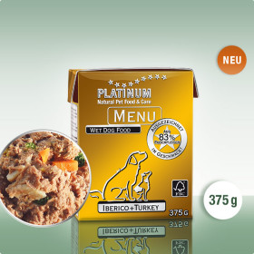 PLATINUM MENU IBERICO&TURKEY - меню за кучета с 42% прясно пуешко месо, 35% прясно иберийско свинско месо