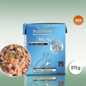 PLATINUM MENU PUPPY CHICKEN - меню с 84% съдържание на месо за кученца под 1г. 