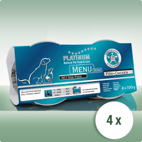Platinum MENU MINI Пиле+Риба 4 X 100g