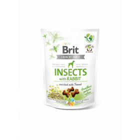 Brit Care Crunchy Cracker. Insects with Rabbit enriched with Fennel - лакомство за кучета с насекоми, заешко и копър за подсилване на имунната система