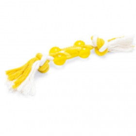 Гумена кучешка играчка Karlie TPR dog toy кокал с въжета за дърпане