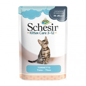 Пауч за подрастващи котенца Schesir Kitten care Tuna риба тон в желе