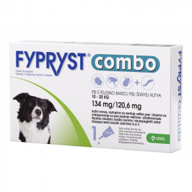 Fypryst Combo 134 mg. - пипети за обезпаразитяване на кучета с тегло от 10 до 20 кг.