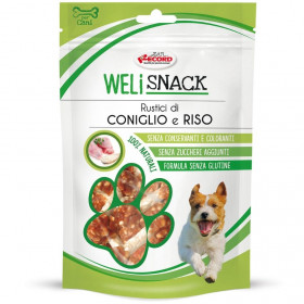 100% Натурални лакомства за куче Record Weli Snack - кокалчета със заешко месо и ориз 75 гр. 