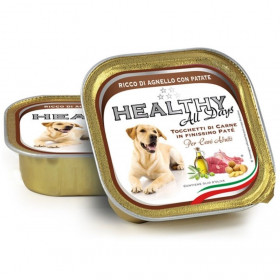 Пастет за кучета HEALTHY MEAT All Days с прясно агнешко месо , телешко, пуешко месо и картофи