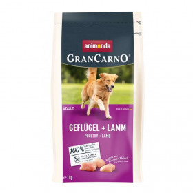 Пълноценна суха храна за кучета GranCarno Adult Poultry and Lamb с птиче и агнешко месо 