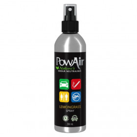 Спрей против упорити миризми PowAir Spray - odour removal Lemongrass с натурални масла, безвреден за деца и домашни любимци 250 мл.