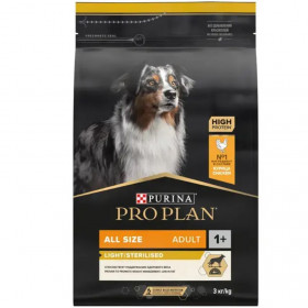 3779 PRO PLAN ALL SIZE LIGHT&STERILISED Пиле 3kg
