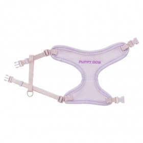 Комплект от мрежест нагръдник с повод Trixie Junior puppy soft harness with leash подходящ за малки кученца, светлолилав цвят