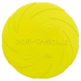 Фризби за кучета от естествен каучук Trixie Dog Disc в жълт цвят 15 см