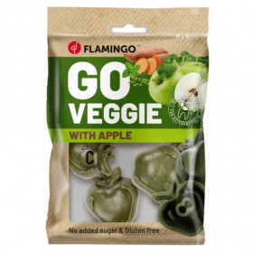 Вегетариански дентални лакомства Flamingo Veggie apple във формата на ябълка M размер