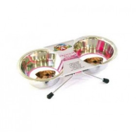 Croci Eat on Feet Stainless Steel Bowl Set - Комплект от две купи и поставка за кучета 0.95 л.