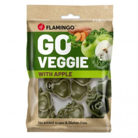 Вегетариански дентални лакомства Flamingo Veggie apple във формата на ябълка S размер