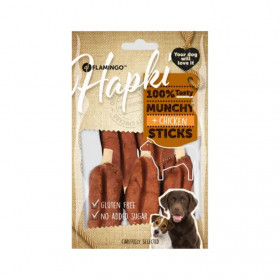 Пилешки хапки Flamingo Hapki Munchy sticks на пръчици за куче