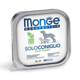 Монопротеинова храна за кучета в зряла възраст Monge Terrine Dog Pate 100% Rabbit - терин пастет със 100% заешко 150гр.