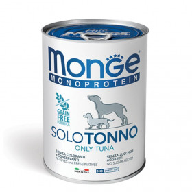 Монопротеинова храна за кучета в зряла възраст Monge Can Dog Pate 100% Tuna - консерва пастет със 100% риба тон 400гр.