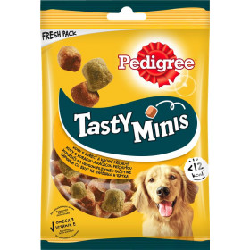 Лакомство за кучета PEDIGREE TASTYMINIS - Дъвчащи кубчета с пилешко и патица 130гр., 