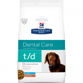 Hills Prescription Diet t/d Mini - диета за кучета за зъбна хигиена, намалява образуването на плака и зъбен камък 3 кг.