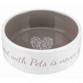  Керамична купа с надпис Trixie Ceramic Bowl Pet's Home в кафяв цвят