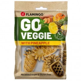 Вегетариански дентални лакомства Flamingo Veggies Pineapple във форма на ананас M размер