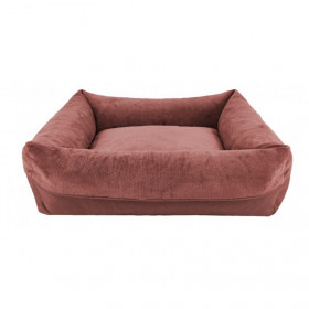 Луксозно кучешко легло CAZO Bed Harmony Turquoise с дамаска от еко кожа в розов цвят 