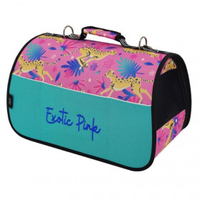Луксозна транспортна чанта CAZO Pet Carrier Exotic Pink  50x27x26см