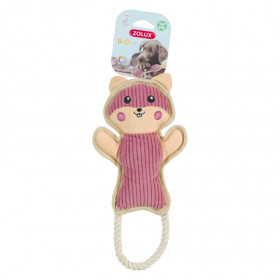 Плюшена кучешка играчка Zolux Buddy plush toy Hamster розов хамстер с въже