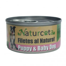 Натурална, консервирана храна за малки кученца Naturcota Puppy & Baby dog  с късчета пилешко месо в собствен сос