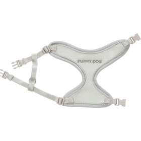 Комплект от мрежест нагръдник с повод Trixie Junior puppy soft harness with leash подходящ за малки кученца, сив цвят