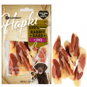 Лакомство за куче Flamingo Hapki Rabbit ear Заешки уши с патешко