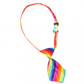 Сатенена кучешка вратовръзка Croci Rainbow tie в цветовете на дъгата
