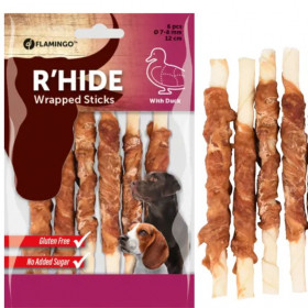 Солети от пресована телешка кожа Flamingo R'hide sticks, обвити в патешко 