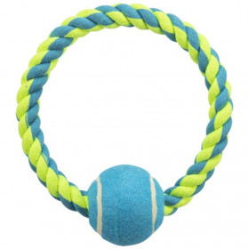 Кучешка играчка Trixie Ring, rope въжен ринг с тенис топка
