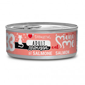 Консервирана храна за котки Disugual MiniMe Adult Mousse Salmon 33 със сьомга, БЕЗ глутен и зърнени култури