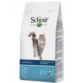 Schesir Hairball with Chicken - суха храна за котета над 1г. против образуването на космени топки