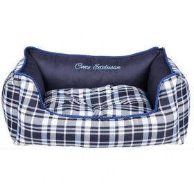 CAZO Soft Bed Scotland Line - меко кучешко легло в син цвят