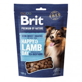 Полувлажни лакомства за кучета Brit Premium by Nature Dog Semi-moist Snacks Lamb with Sea Buckthorn с Агнешко месо и морски зърнастец