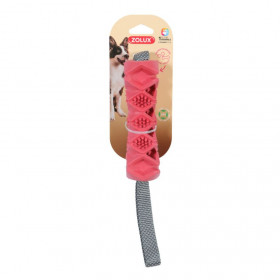 Кучешка играчка Zolux TPR Bone outdoor кокал от термопластична гума с място за лакомства в розов цвят
