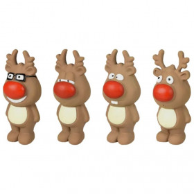 Гумена коледна играчка за куче Flamingo Christmas Toy Latex  коледно еленче , различни видове