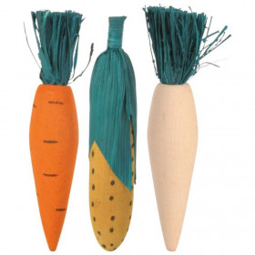 Комплект играчки за гризачи Trixie Set of nibbling wood от естествени материали