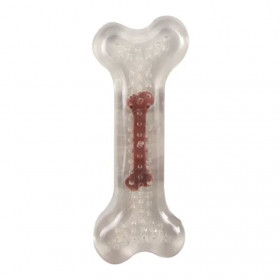 Дентална кучешка играчка Flamingo TPR bone Beef кокал от термопластичен каучук с вкус на телешко S размер