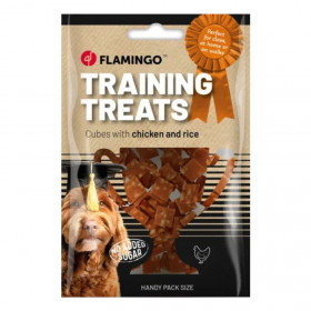 Тренировъчни лакомства за кучета Flamingo Training snack Chicken and Rice chunks  хапки с Пилешко месо и ориз