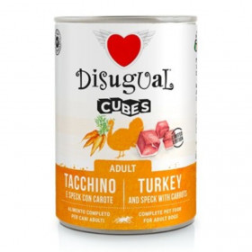 Консервирана храна за кучета Disugual Cubes Adult Turkey, Speck and carrots с пуйка, шпек и моркови