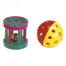 Ferplast Toy Ball&Cylinder комплект от две играчки за котка 