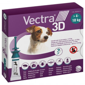 Ceva Vectra 3d - спот он форма против бълхи, кърлежи, мухи, комари, за кучета с тегло 4 - 10 кг.