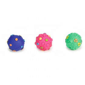 Винилова кучешка играчка Beeztees vinyl ball релефна топка в различни цветове